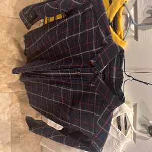 Three polo shirts, two oxford, one collard rugby shirt. All size 12-14